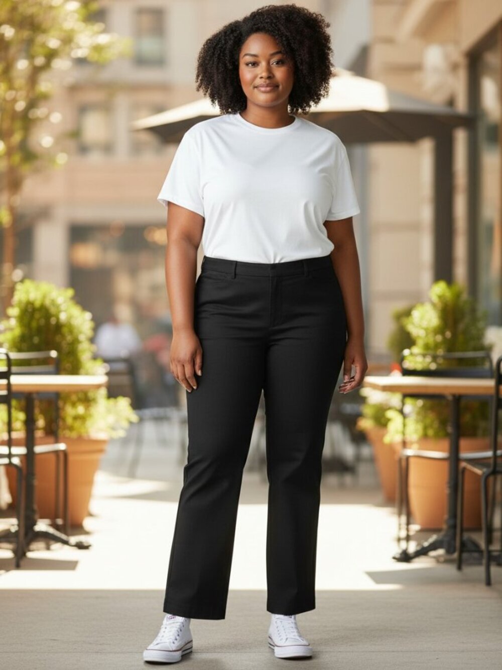 Talbots Newport Stretchy Elastic Waist Ankle Pants, Black, 16WP